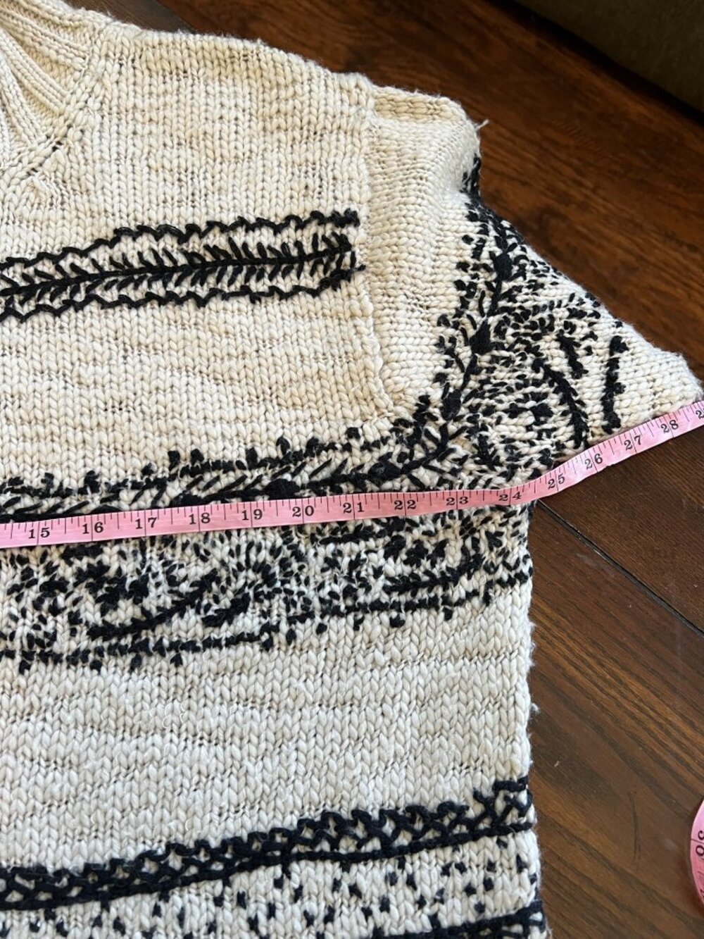 Sundance Knit Quarter Zip Pullover Wool Blend Sweater Cream Black Mens Large - Picture 6 of 7